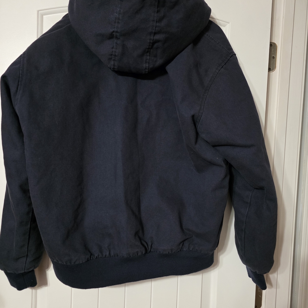 Navy Women's Puffer Jacket With Patch - image 2